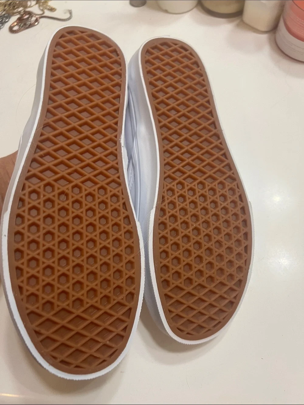 Vans Men’s White Slip-On Loafers